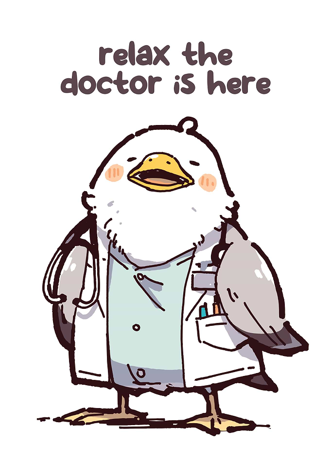 Doctor Bird with Stethoscope