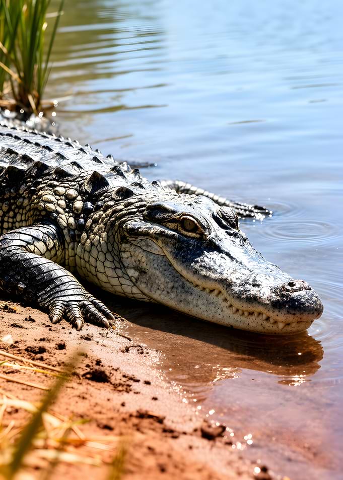 Alligator at the Water's Edge