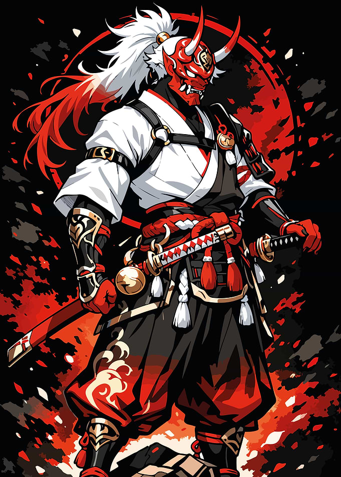 Oni Samurai double katana