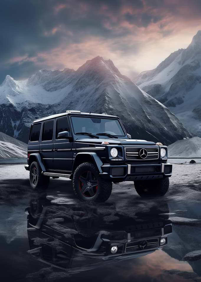 Mercedes G Wagon in winter
