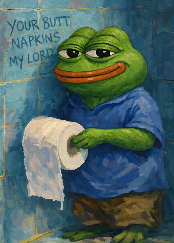 Pepe the Frog with Toilet Paper