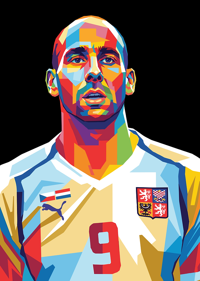 Colorful Portrait of Soccer Player