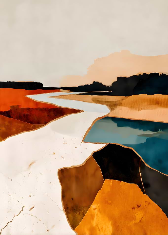 Abstract Landscape with River