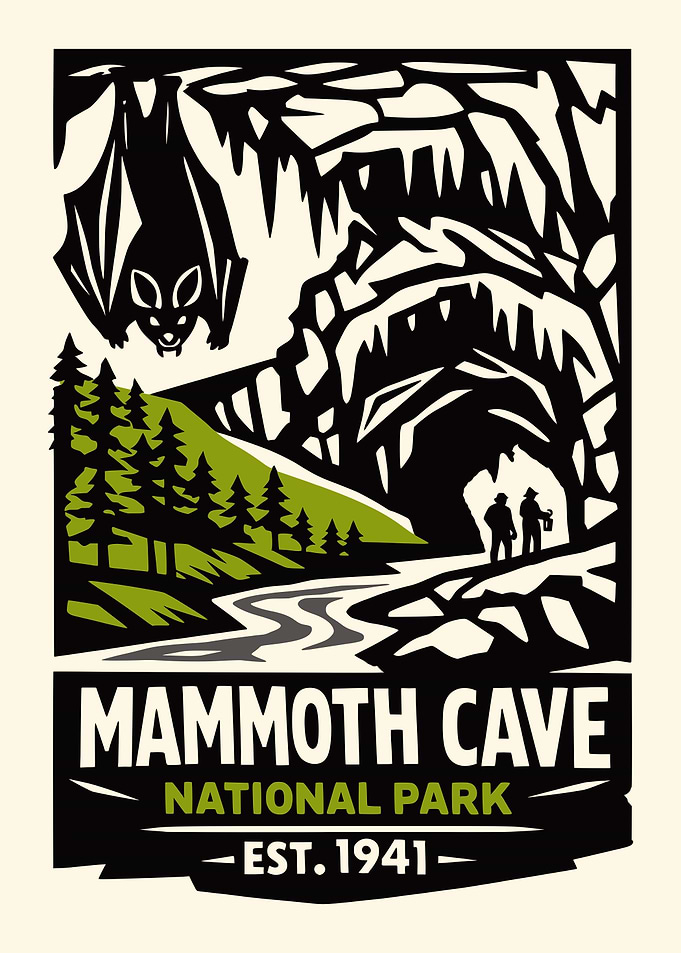 Mammoth Cave National Park Vintage Poster