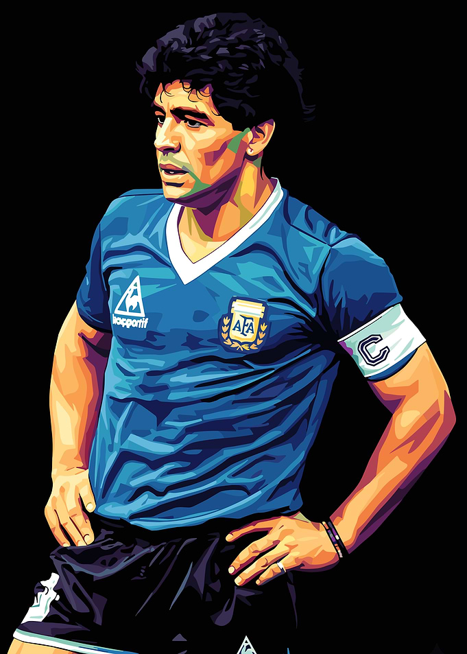 Diego Maradona Pop Art Portrait