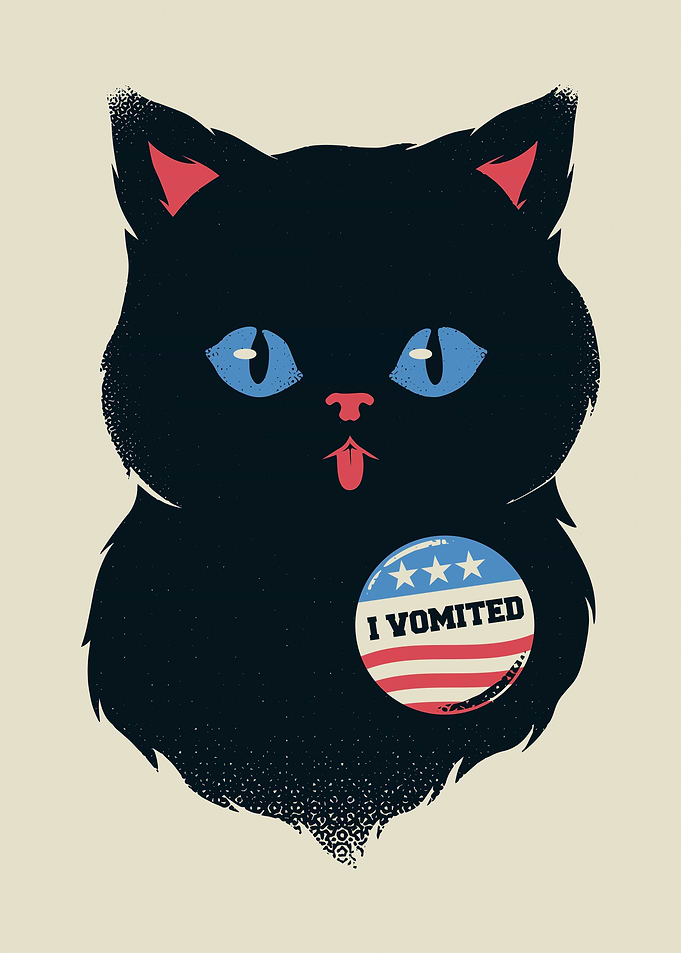 I Vomited Vote Cat