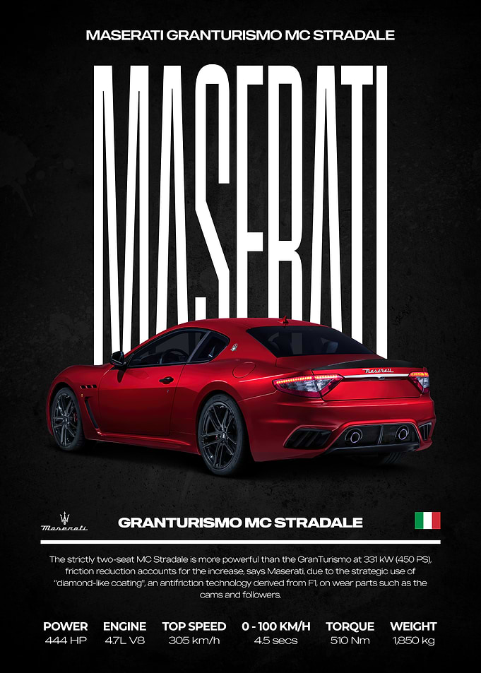Maserati Granturismo MC Stradale Poster