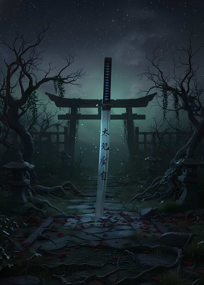 Samurai Sword at Torii Gate