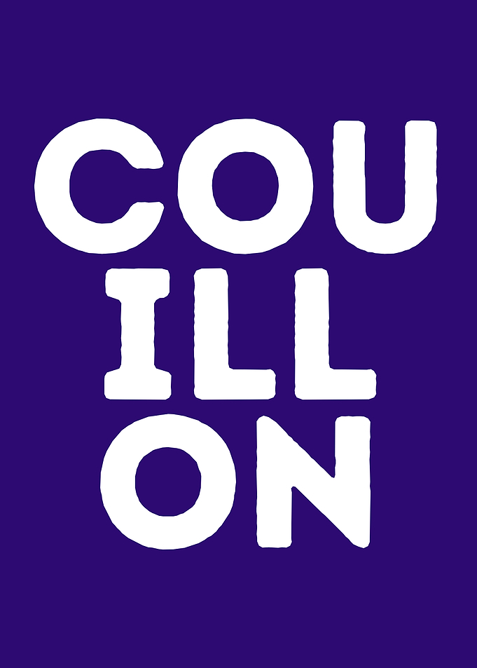 COUILLON – Minimal Typography Poster | French Word Art (“Mots Coupés”)