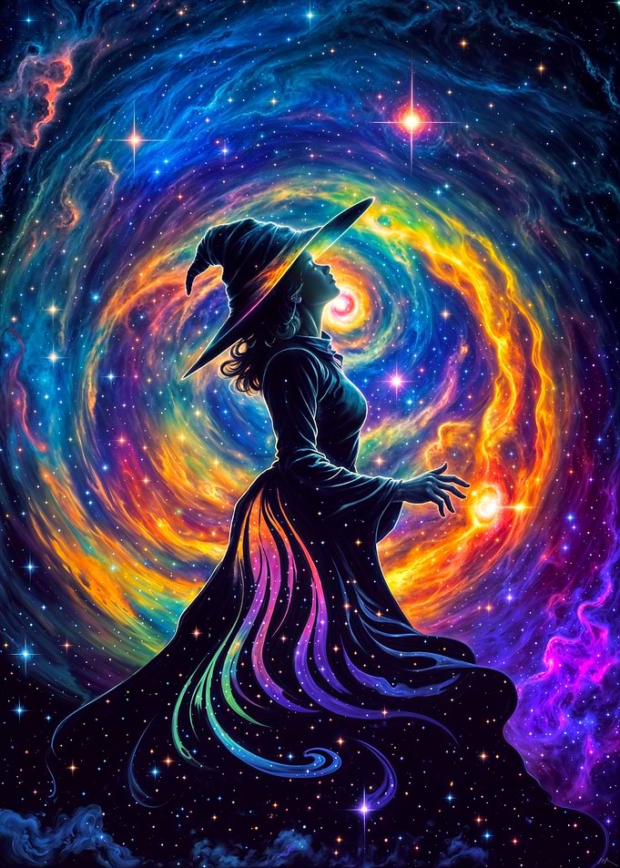Cosmic Witch Silhouette