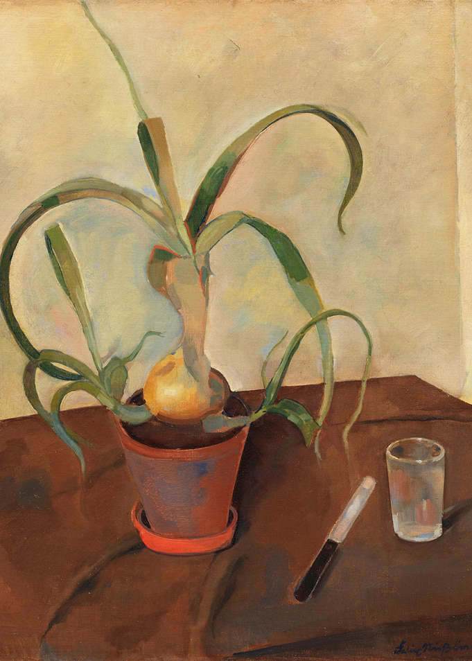 Still Life with Potted Plant and Knife