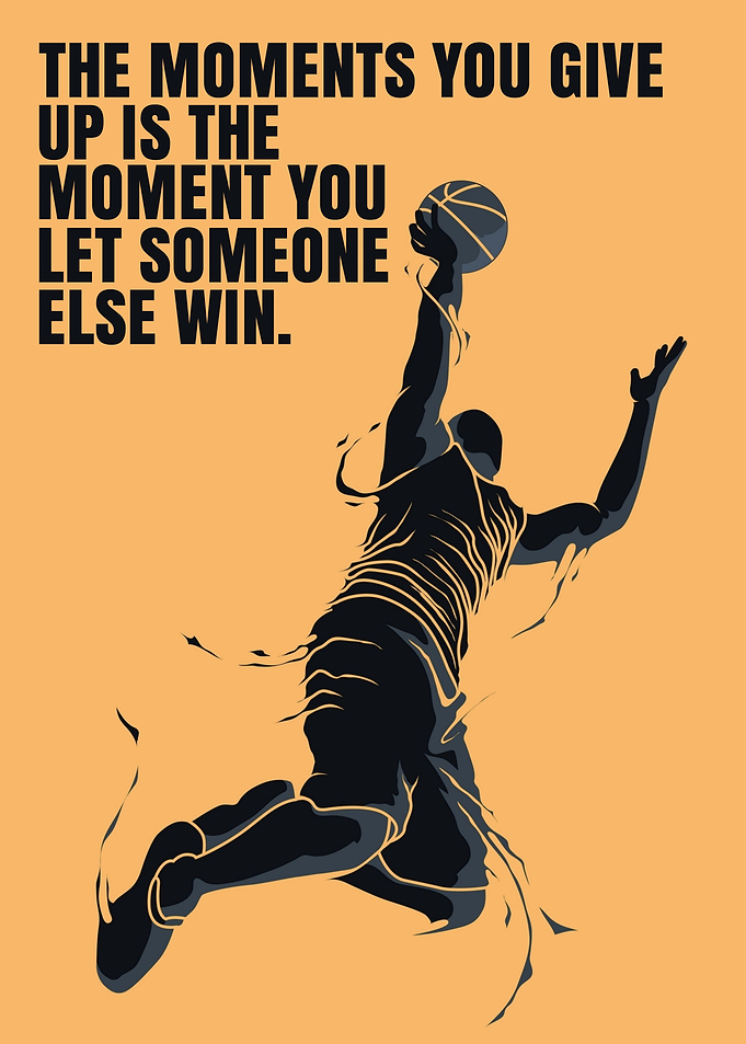 Basketball Player Dunking Motivational Quote