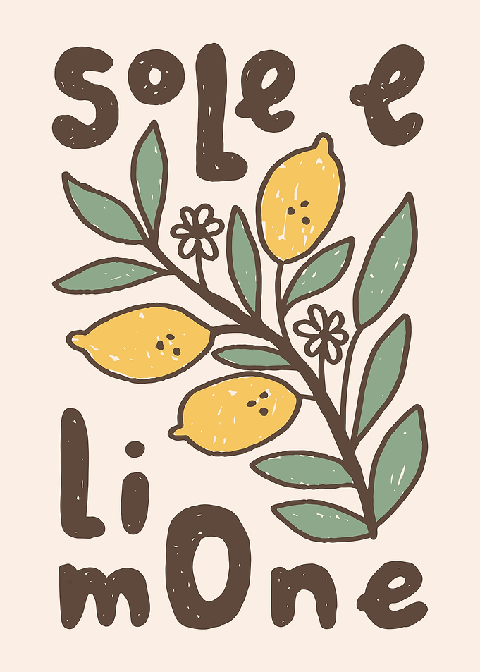 Sole e Limone Text Art