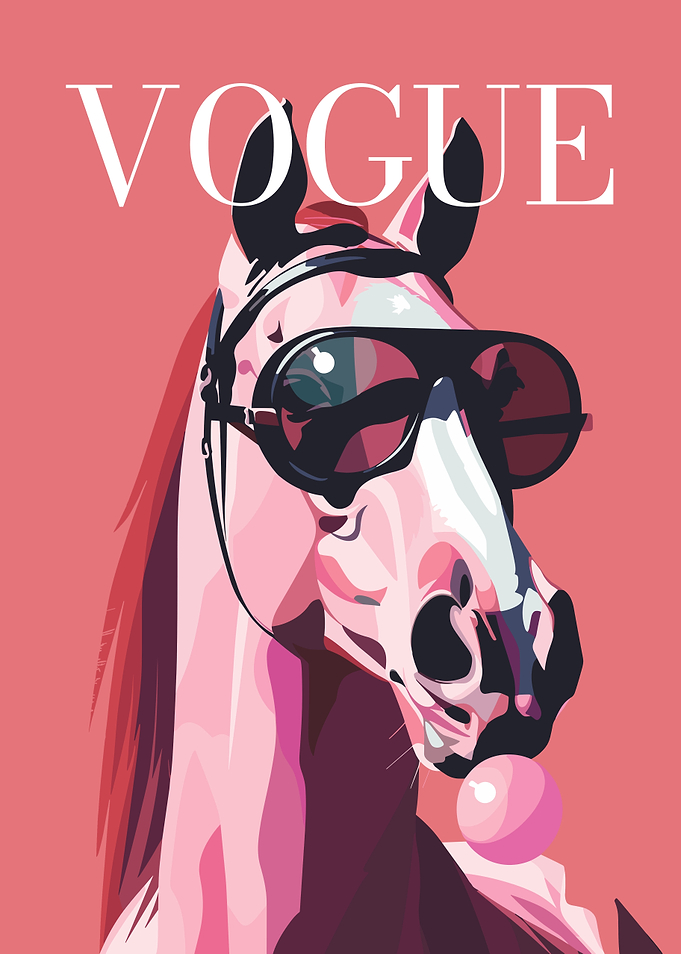 Vogue Horse with Sunglasses