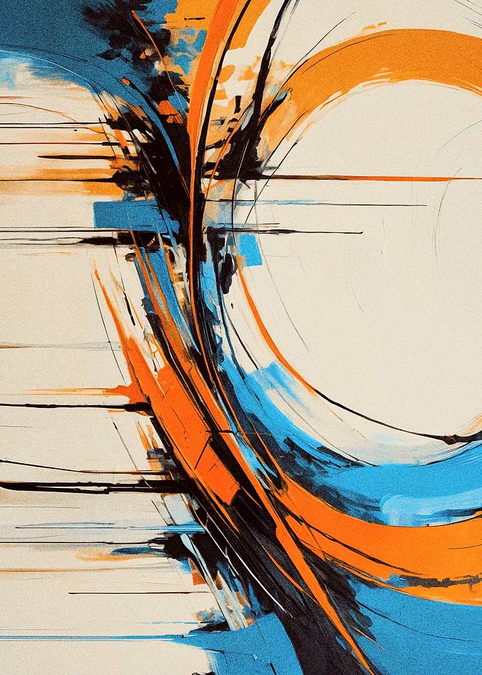 Futuristic Industrial Lines Abstract