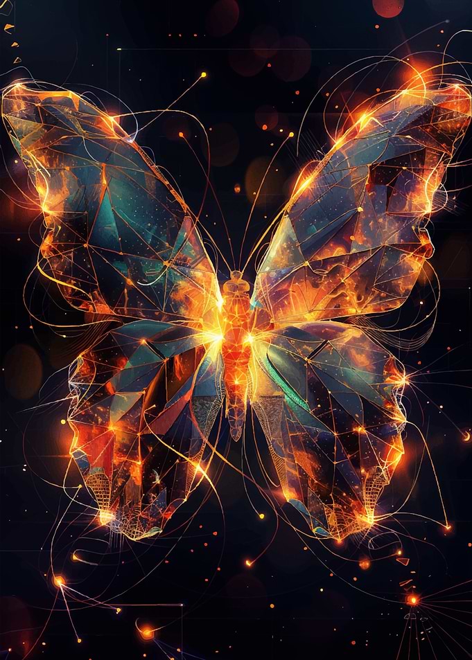 Abstract Geometric Butterfly