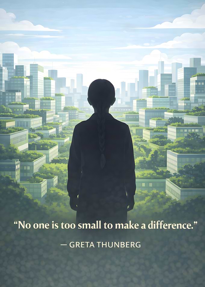 Greta Thunberg quote on future city