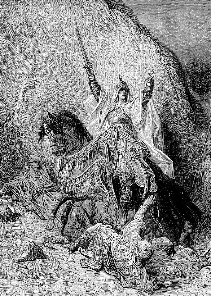 Saladin Gustave Dore Crusades Engraving