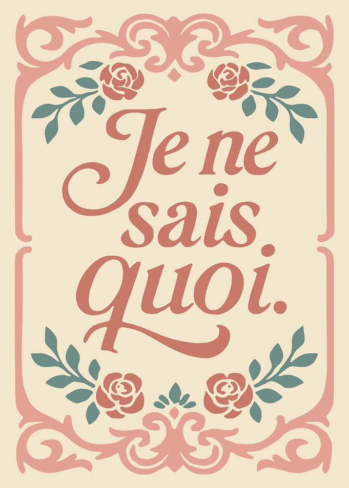 Je ne sais quoi text art