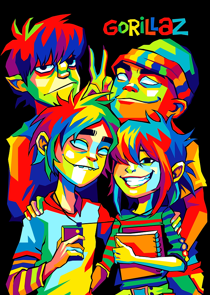 Gorillaz Band Members Pop Art