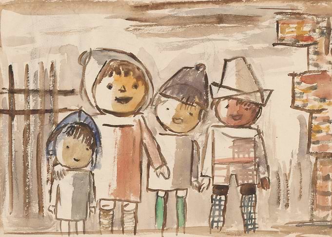 Children in costumes