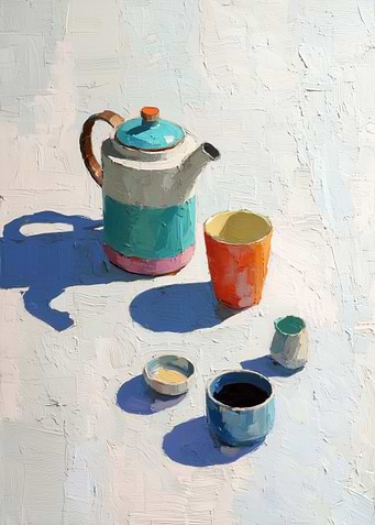 Still Life with Teapot and Cups