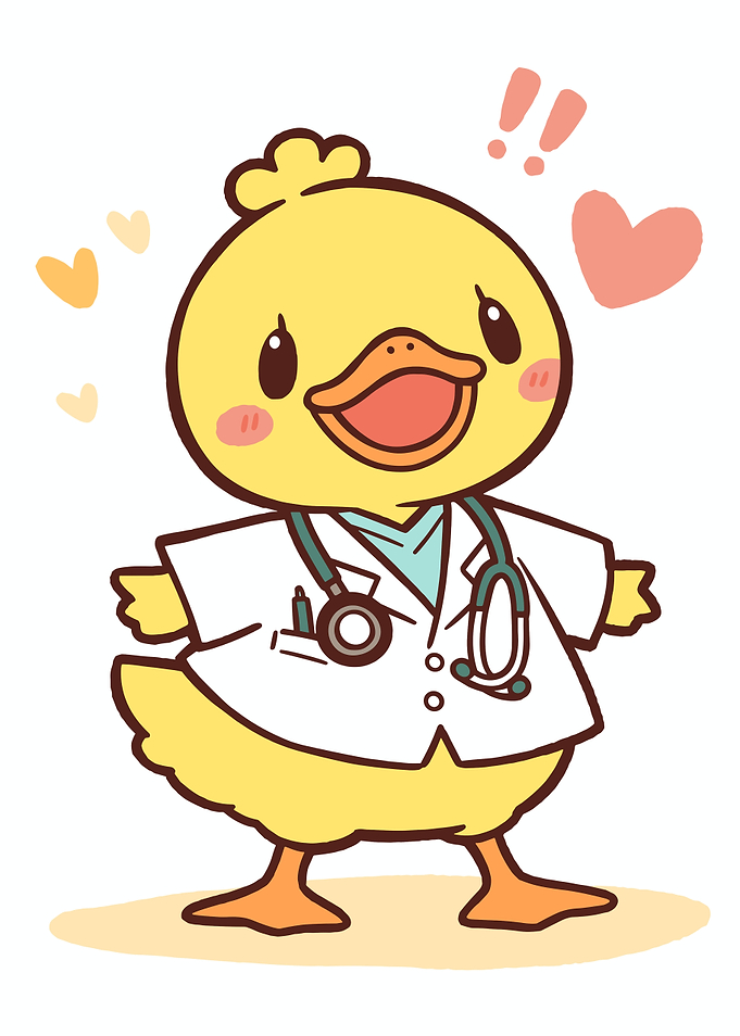 Cute Doctor Duckling with Stethoscope