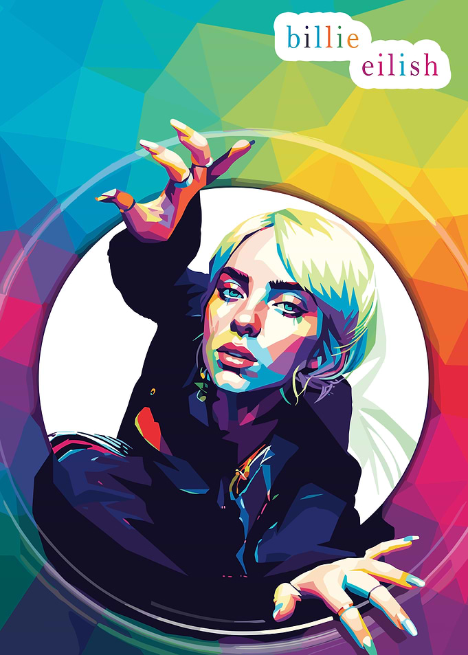 Billie Eilish Pop Art Portrait