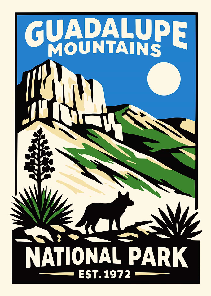 Guadalupe Mountains National Park Vintage Poster