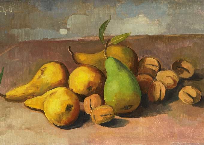 Still Life with Pears and Walnuts