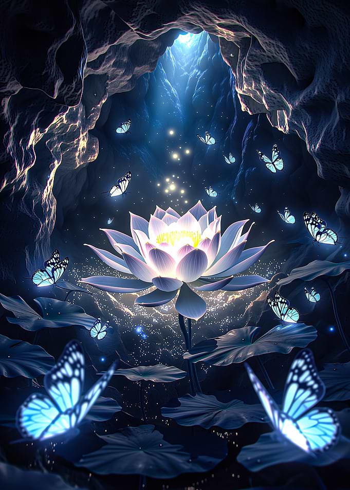 Lotus Cave with Butterflies