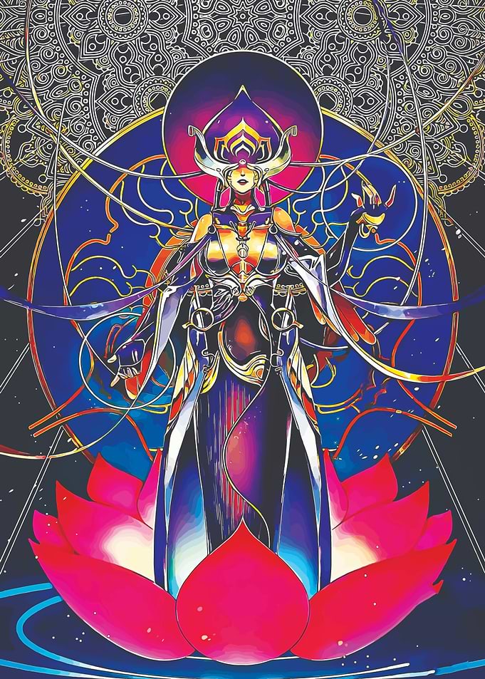Warframe on Lotus Flower
