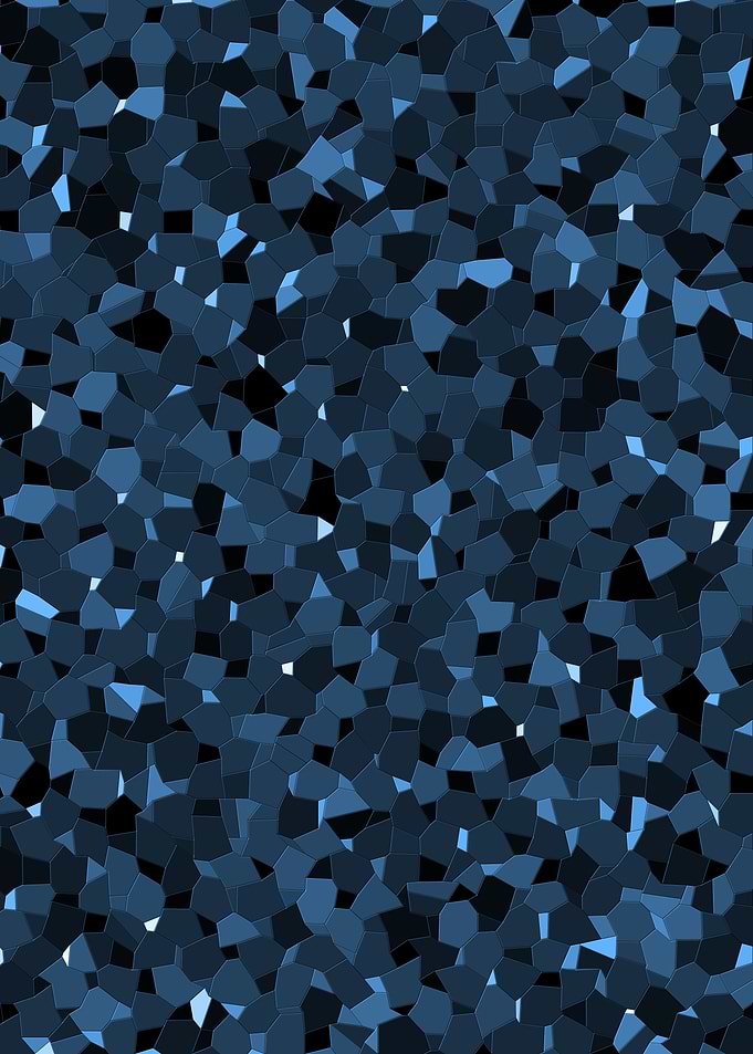 Abstract Blue Mosaic Pattern