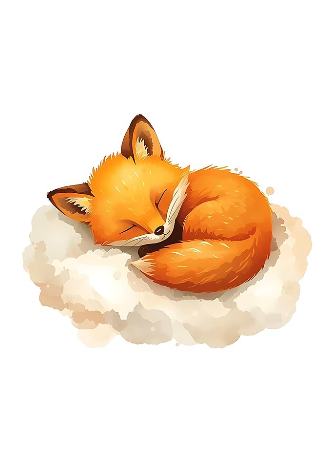 Sleeping Fox on a Cloud