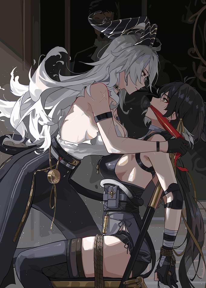 Anime characters in a dramatic scene