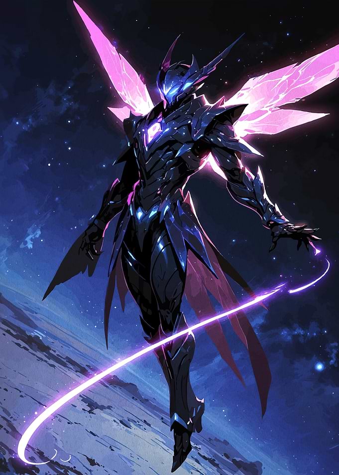Futuristic Warrior in Space