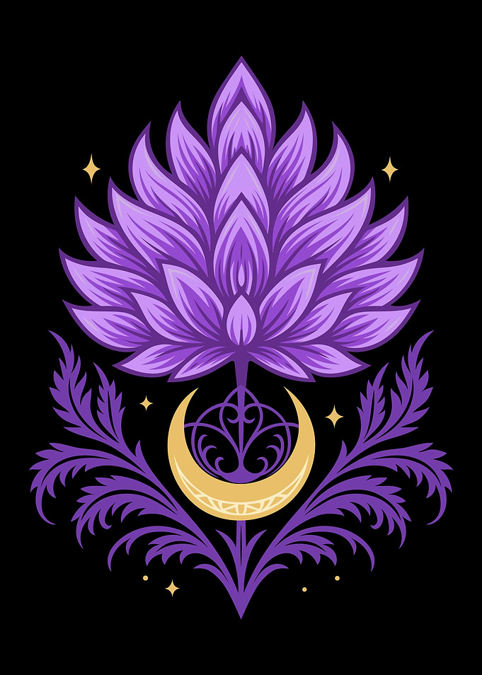 Thistle Moon Art - Mystical Botanical Night