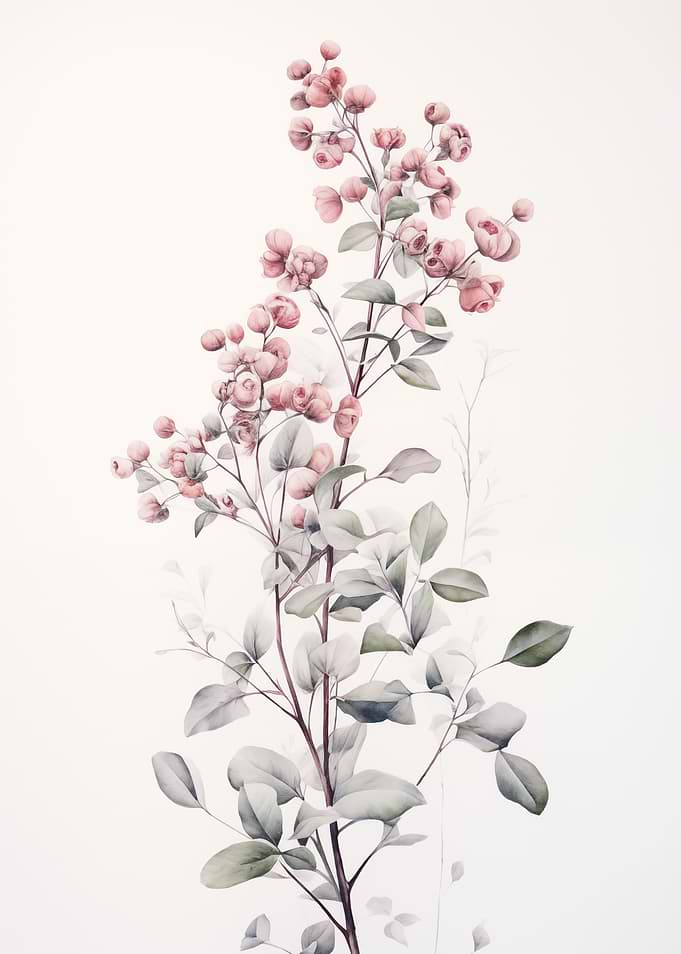 Delicate Pink Floral Branch