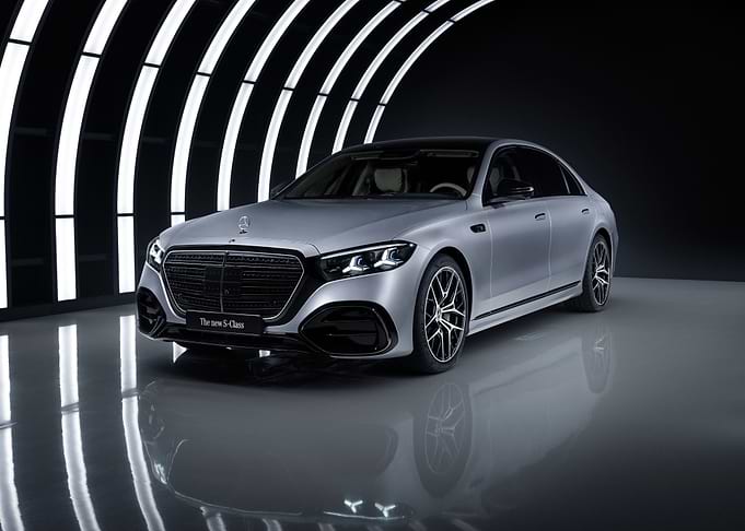 Silver Mercedes-Benz S-Class in a Tunnel