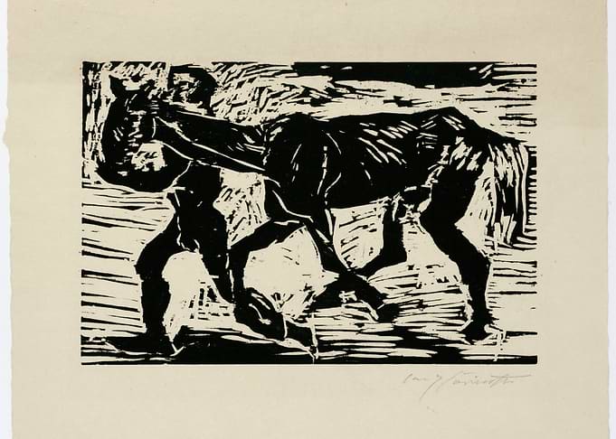 Man Leading a Horse