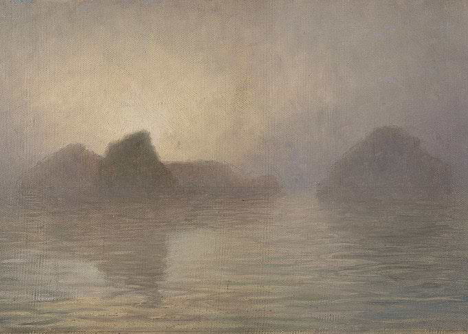 Misty Islands on Water