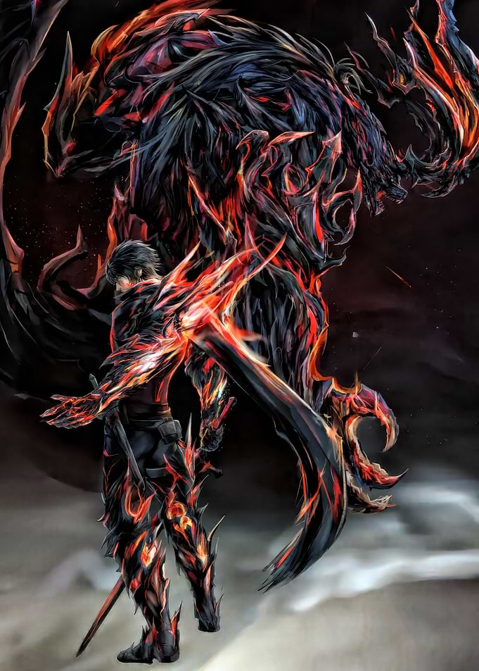 Fiery Warrior and Monster