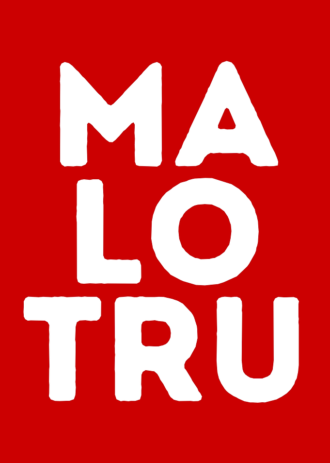 MALOTRU – Minimal Typography Poster | French Word Art (“Mots Coupés”)