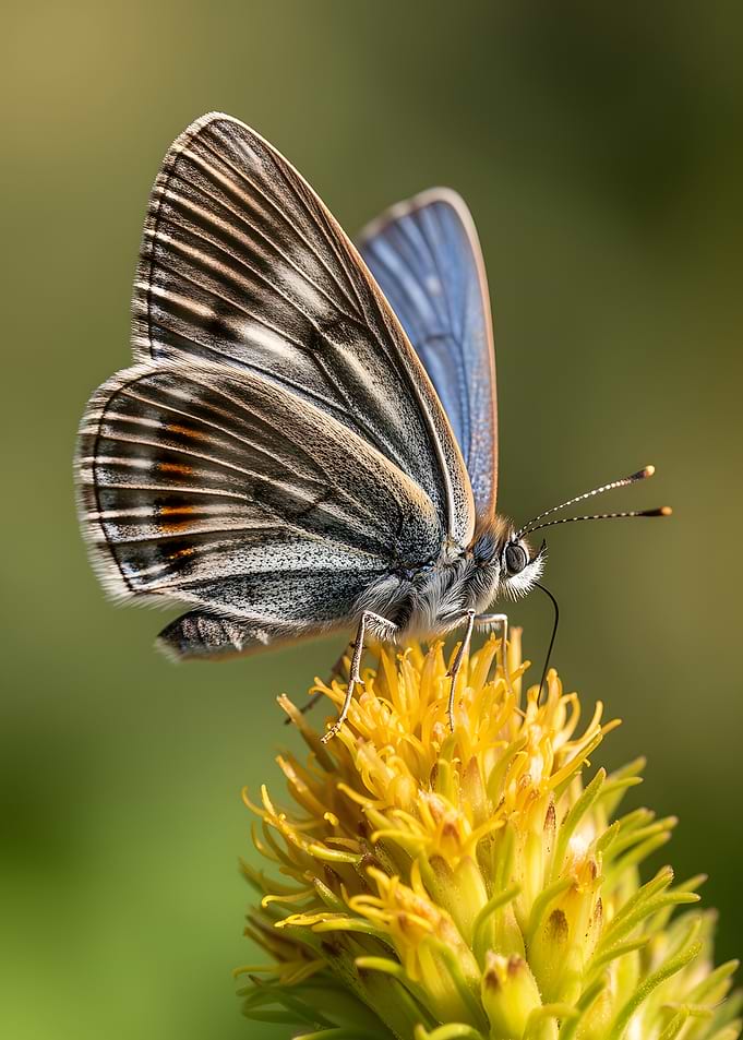 Butterfly on a yellow flower