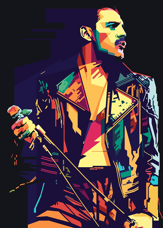Freddie Mercury Pop Art Portrait