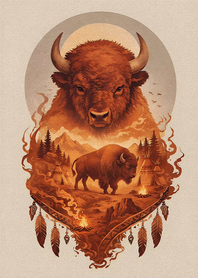 Bison Spirit Landscape