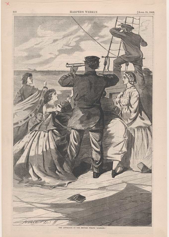 The Approach of the British Pirate 'Alabama'