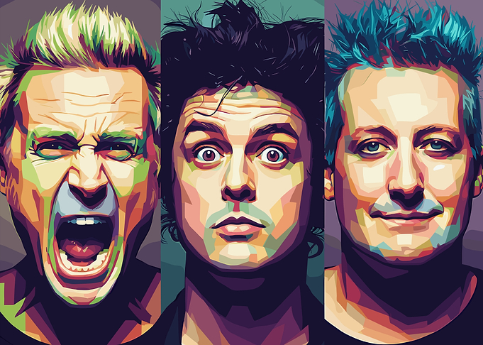 Green Day Pop Art Portrait