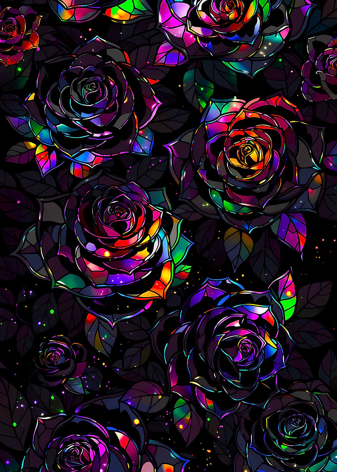 Stained Glass Roses