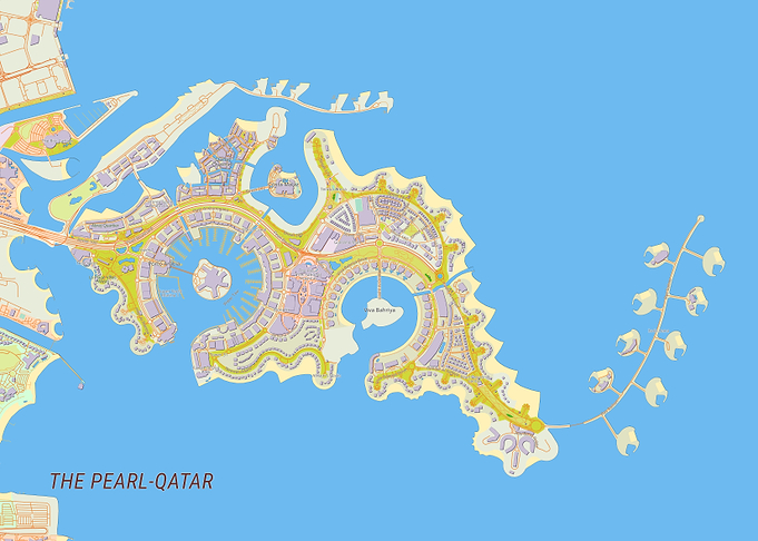 The Pearl-Qatar Map